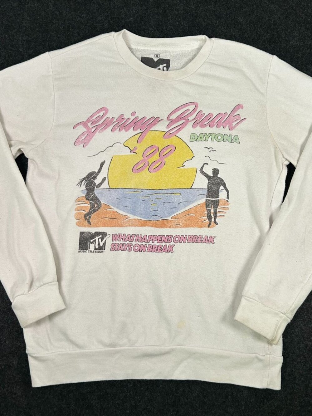 Ripple Junction MTV Spring Break Daytona 88 Sweatshirt Small Surfer